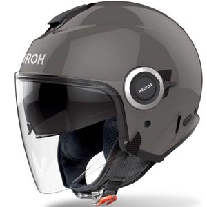 Casco de moto abierto Airoh HELYOS Color gris oscuro brillante