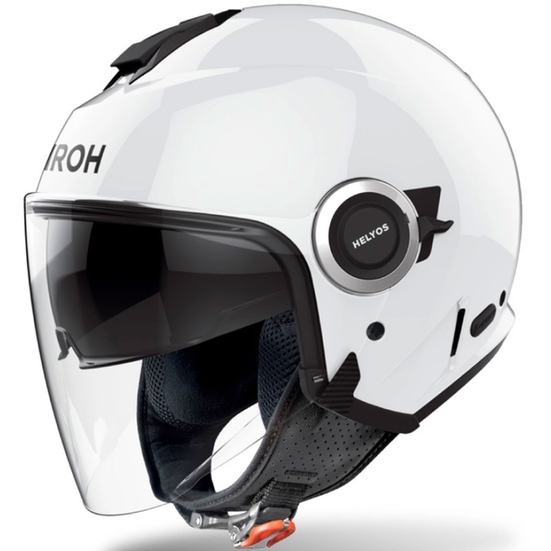 Casco de moto abierto Airoh HELYOS Color blanco brillante