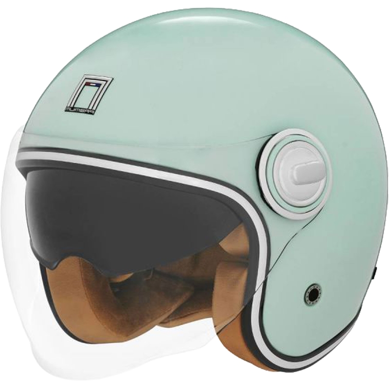 Casco de moto abierto NOX PREMIUM Heritage verde pastel