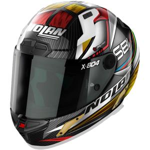 Casco integral de moto Nolan X-804 RS Ultra Carbon SBK negro-rojo-dorado