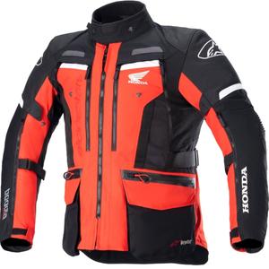 Chaqueta de moto Alpinestars Bogotá PRO Drystar Honda colección rojo fluorescente y negro