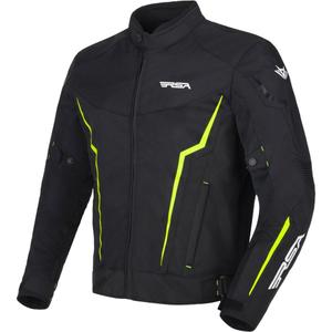 Chaqueta de moto RSA Bolt negro-blanco-amarillo fluo