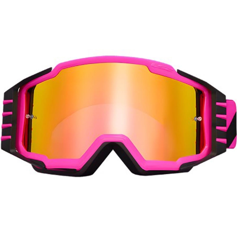 Gafas de motocross rosas LS2 Charger PRO con lentes de iridio