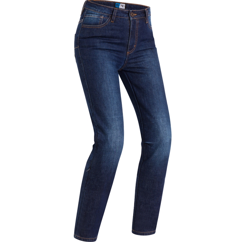 Vaqueros de moto para mujer PMJ Hollie azul oscuro liquidación