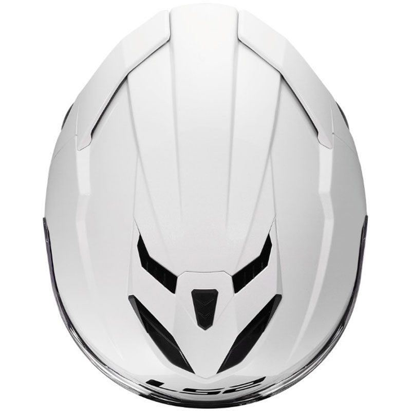 Casco integral de motocicleta LS2 FF818 Storm III blanco brillante sólido