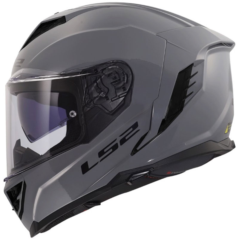 Casco integral de motocicleta LS2 FF818 Storm III Gris sólido brillante