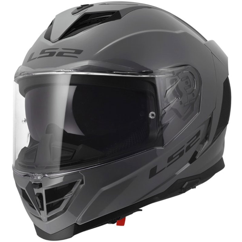 Casco integral de motocicleta LS2 FF818 Storm III Gris sólido brillante