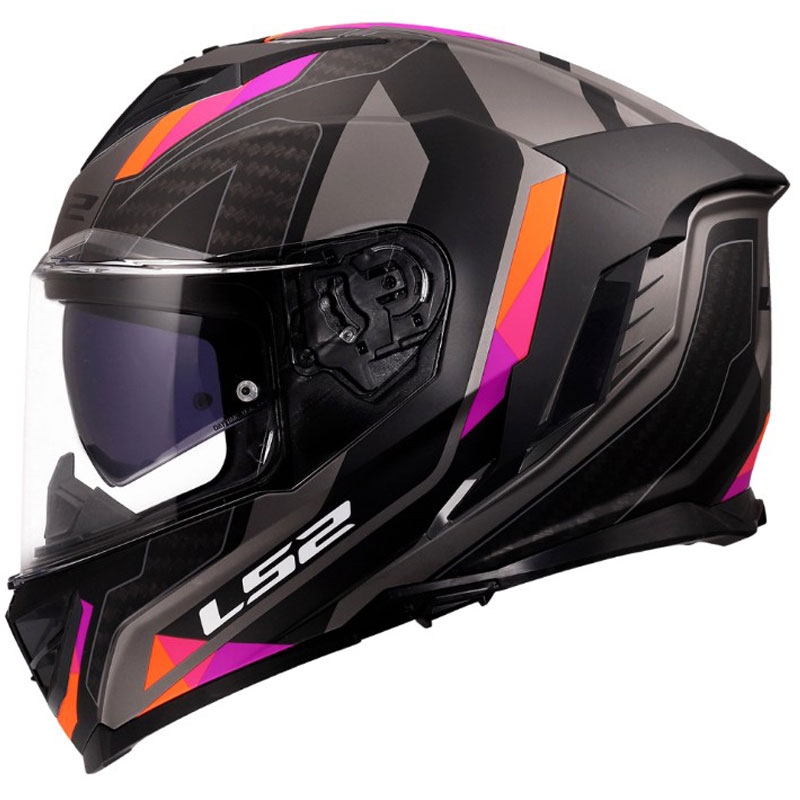 Casco integral de motocicleta LS2 FF818 Storm III Sports gris-morado mate