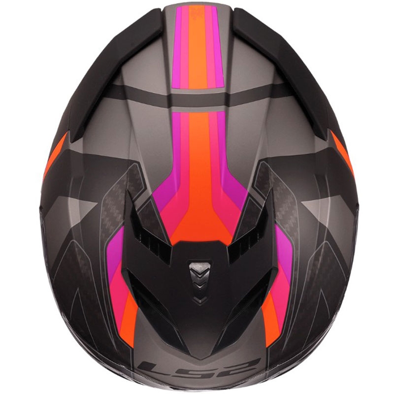 Casco integral de motocicleta LS2 FF818 Storm III Sports gris-morado mate