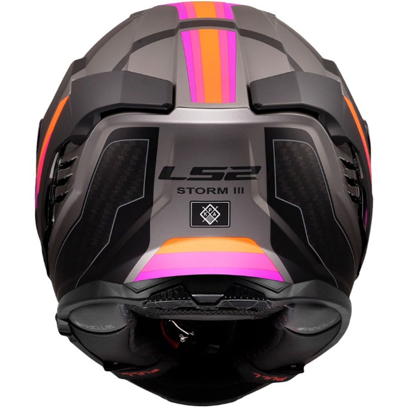 Casco integral de motocicleta LS2 FF818 Storm III Sports gris-morado mate
