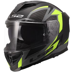 Casco integral de motocicleta LS2 FF818 Storm III Dynamo negro-amarillo