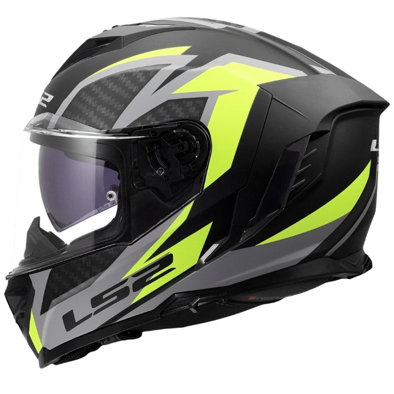 Casco integral de motocicleta LS2 FF818 Storm III Dynamo negro-amarillo