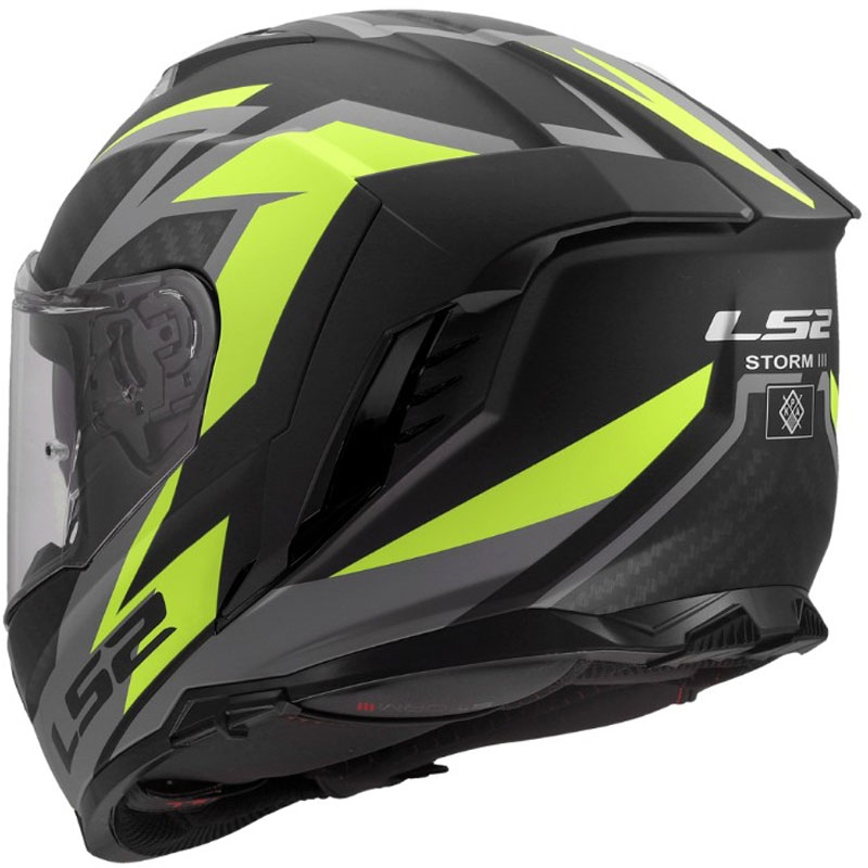 Casco integral de motocicleta LS2 FF818 Storm III Dynamo negro-amarillo