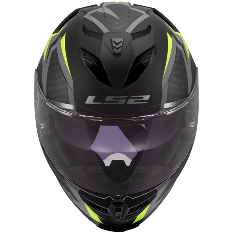 Casco integral de motocicleta LS2 FF818 Storm III Dynamo negro-amarillo