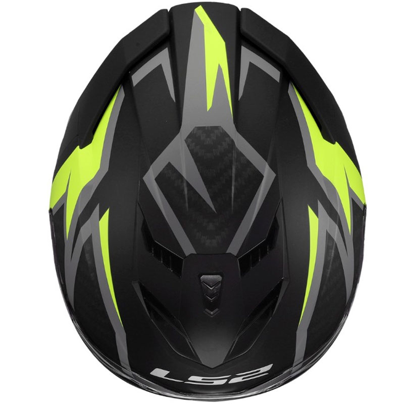 Casco integral de motocicleta LS2 FF818 Storm III Dynamo negro-amarillo