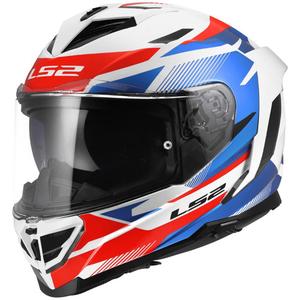 Casco integral de motocicleta LS2 FF818 Storm III Komai blanco-azul-rojo brillante