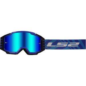 Gafas de motocross LS2 Charger PRO azul con plexi iridium