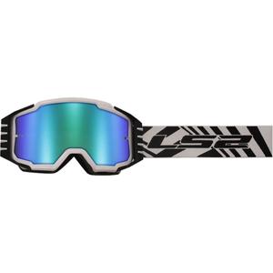 Gafas de motocross LS2 Charger PRO blancas con plexi de iridio