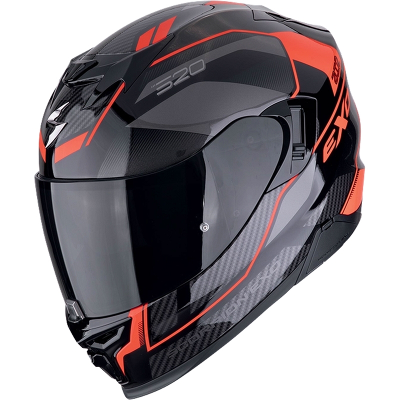 Casco integral de moto Scorpion EXO-520 EVO AIR LENA negro-rojo liquidación