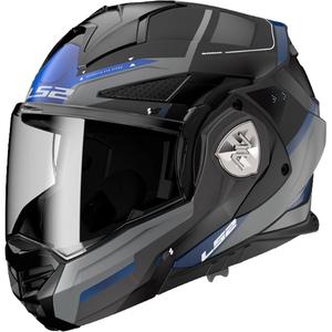 Casco de moto abatible LS2 FF901 Advant X Spectrum negro-azul-titanio