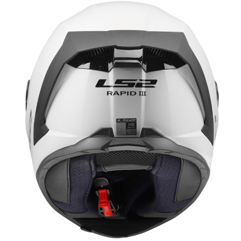 Casco integral de motocicleta LS2 FF820 Rapid III Solid blanco brillante