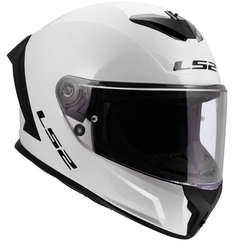 Casco integral de motocicleta LS2 FF820 Rapid III Solid blanco brillante