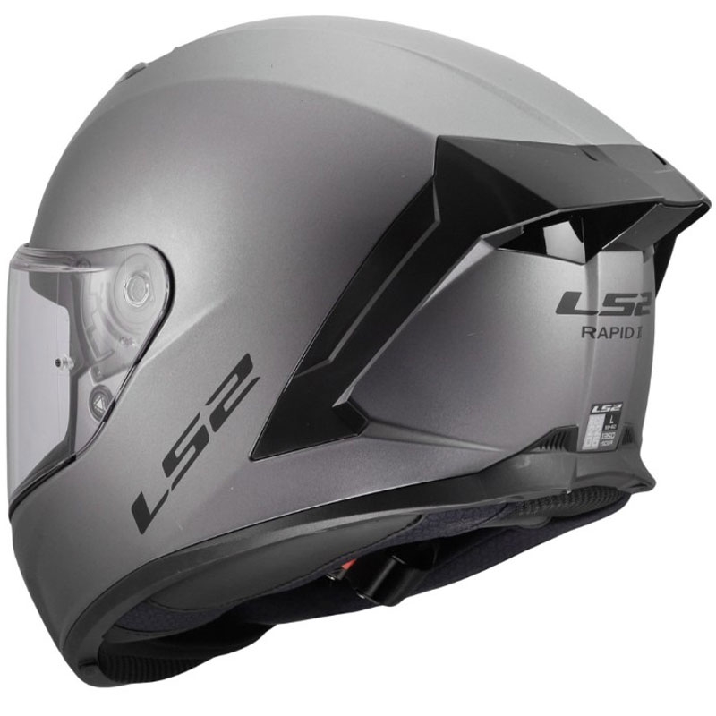 Casco integral de motocicleta LS2 FF820 Rapid III Solid titanio mate
