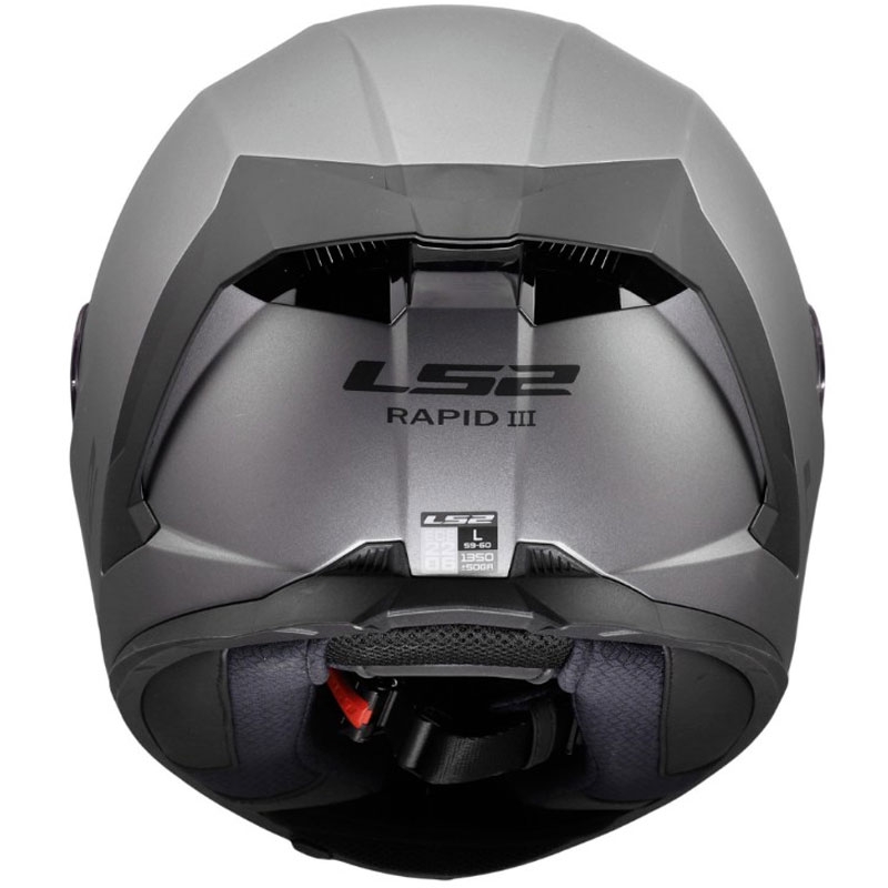 Casco integral de motocicleta LS2 FF820 Rapid III Solid titanio mate