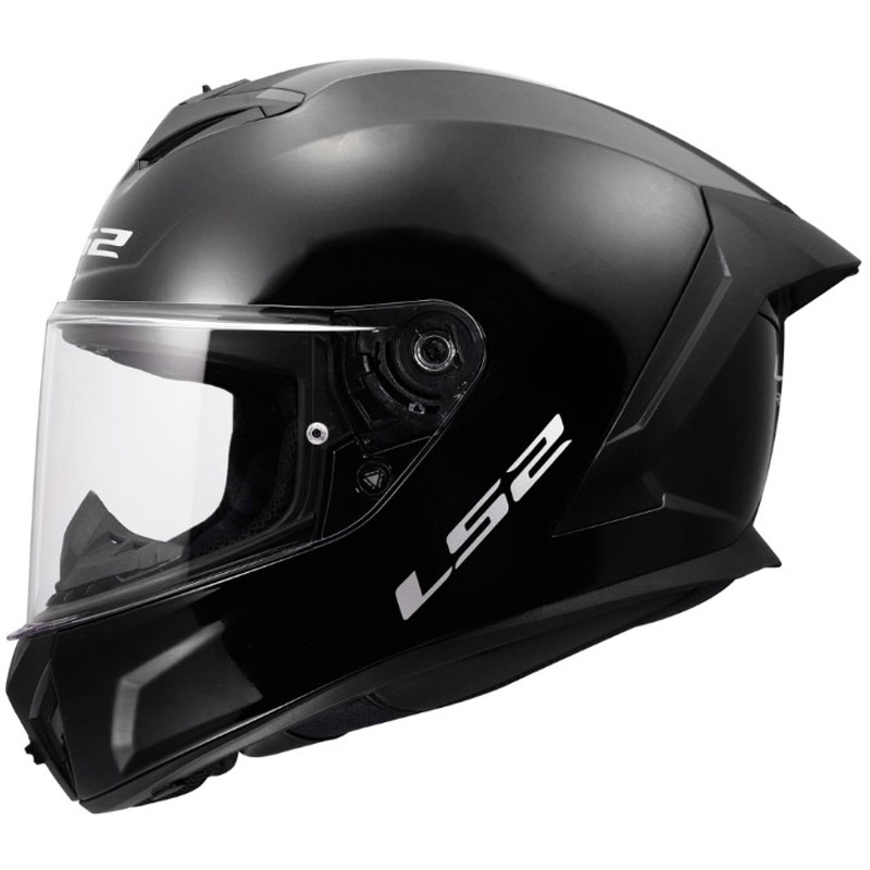 Casco integral de motocicleta LS2 FF820 Rapid III Solid negro brillante