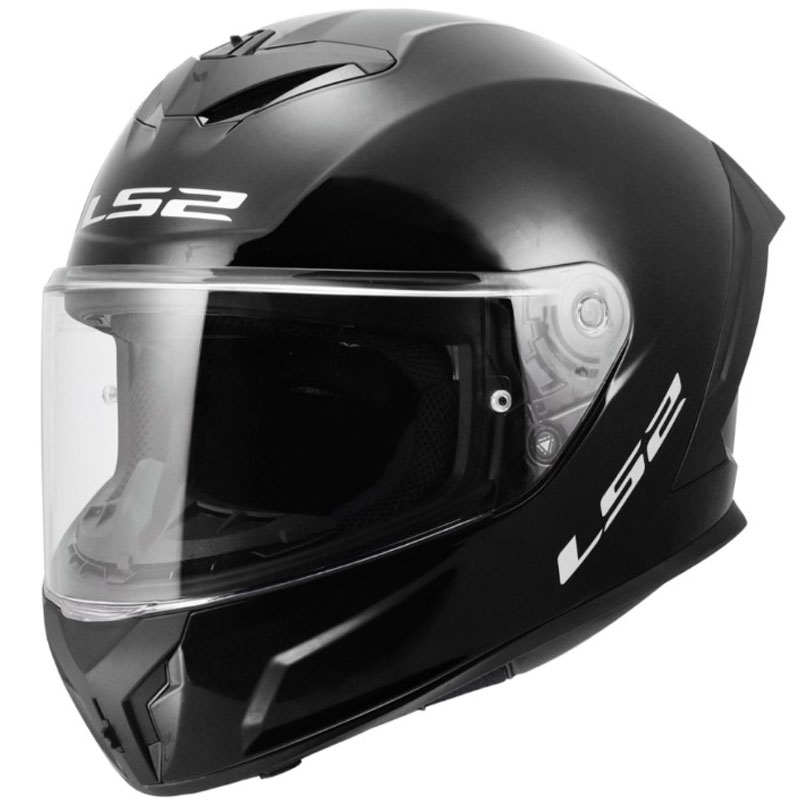 Casco integral de motocicleta LS2 FF820 Rapid III Solid negro brillante