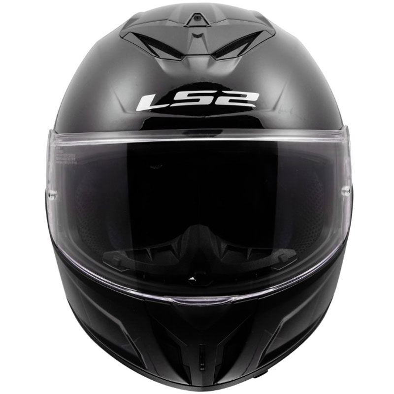 Casco integral de motocicleta LS2 FF820 Rapid III Solid negro brillante