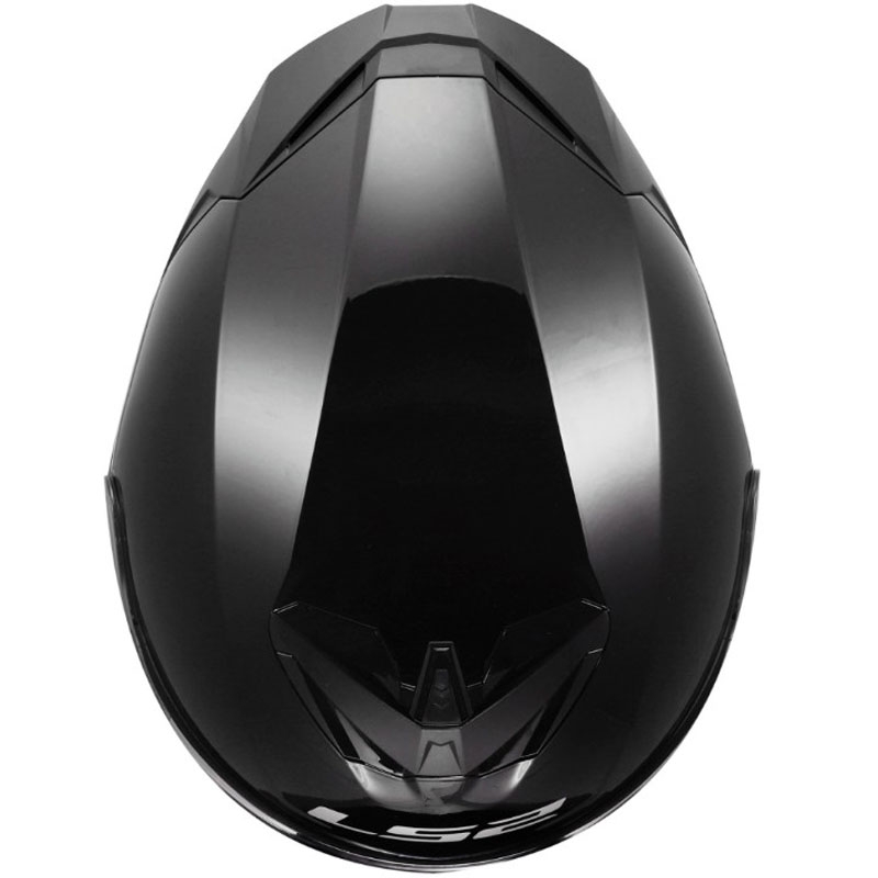 Casco integral de motocicleta LS2 FF820 Rapid III Solid negro brillante