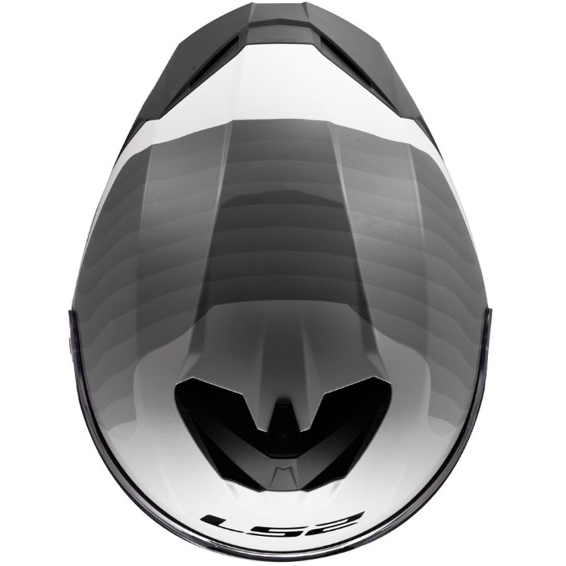 Casco integral de motocicleta LS2 FF820 Rapid III Flow blanco-gris brillante