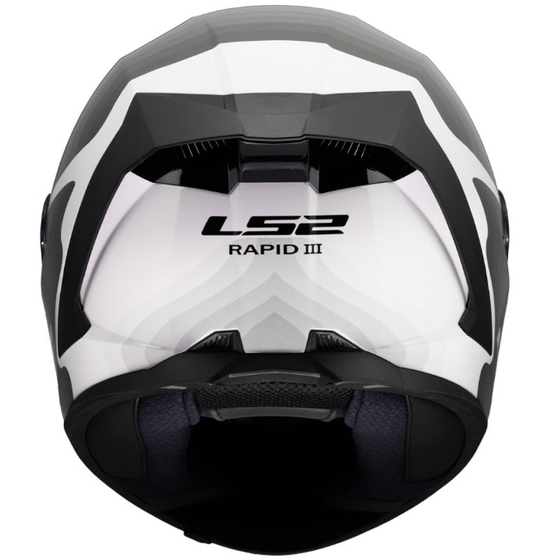 Casco integral de motocicleta LS2 FF820 Rapid III Flow blanco-gris brillante