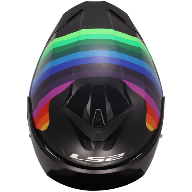 Casco integral de motocicleta LS2 FF820 Rapid III Flow negro brillante-multicolor