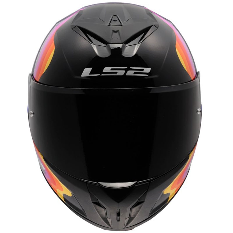 Casco integral de motocicleta LS2 FF820 Rapid III Flow negro brillante-multicolor
