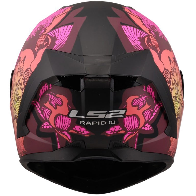 Casco integral de motocicleta LS2 FF820 Rapid III Poppies II negro mate-rosa