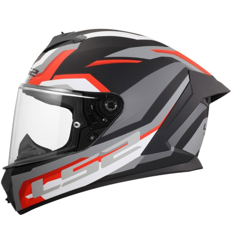 Casco integral de motocicleta LS2 FF820 Rapid III Hyper negro mate-rojo