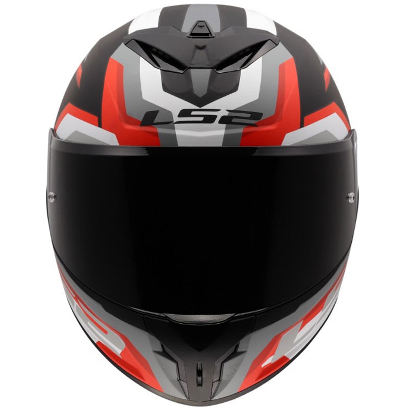 Casco integral de motocicleta LS2 FF820 Rapid III Hyper negro mate-rojo