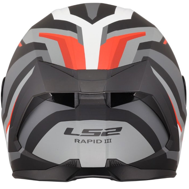 Casco integral de motocicleta LS2 FF820 Rapid III Hyper negro mate-rojo