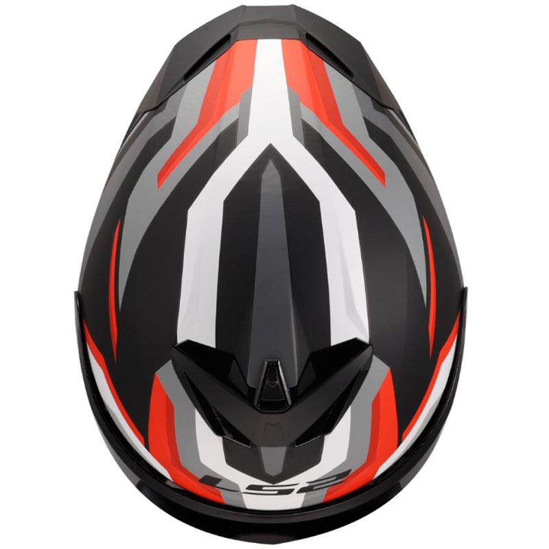 Casco integral de motocicleta LS2 FF820 Rapid III Hyper negro mate-rojo