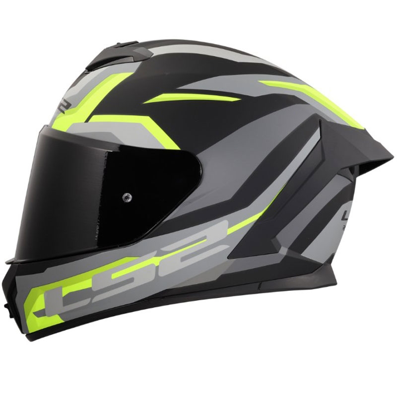Casco integral de moto LS2 FF820 Rapid III Hyper negro mate-amarillo