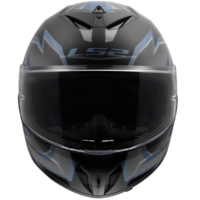 Casco integral de moto LS2 FF820 Rapid III Xtrem en negro mate, azul y petróleo