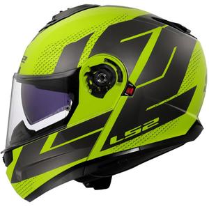 Casco abatible LS2 FF908 Strobe II Code amarillo fluorescente brillante-negro