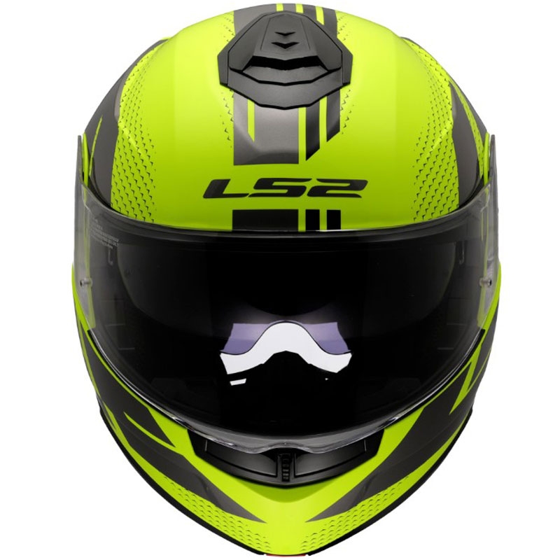 Casco abatible LS2 FF908 Strobe II Code amarillo fluorescente brillante-negro