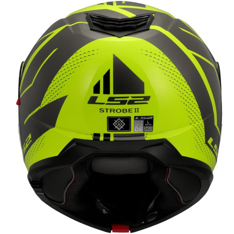 Casco abatible LS2 FF908 Strobe II Code amarillo fluorescente brillante-negro
