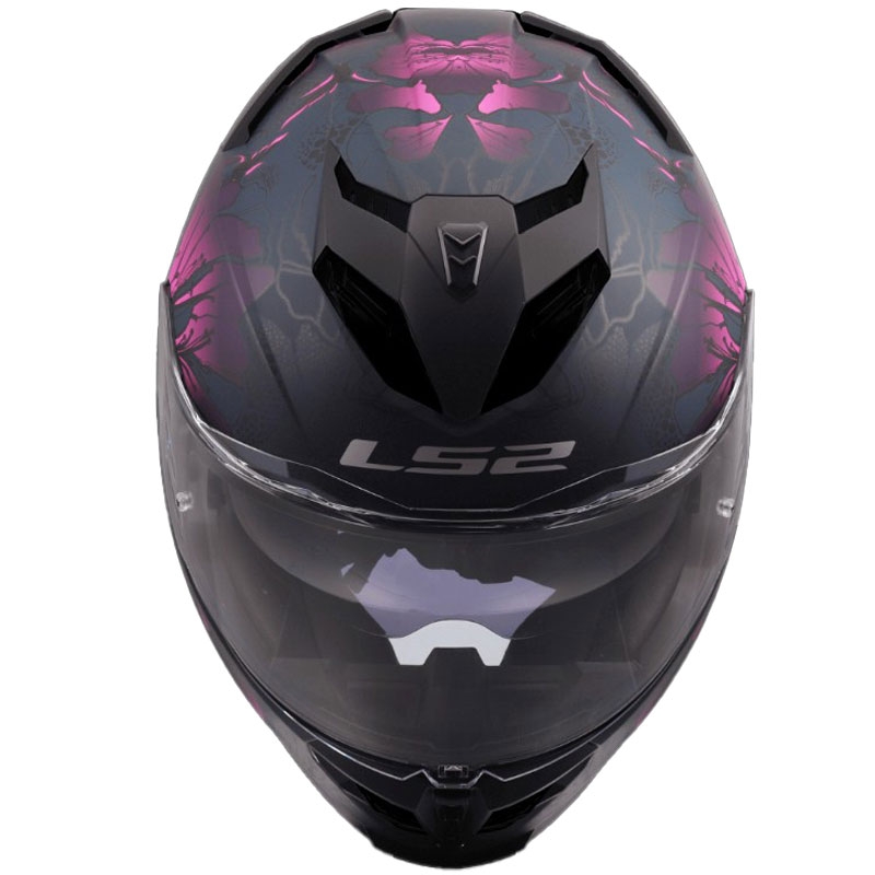 Casco integral de moto LS2 FF818 Storm III Burst negro-rosa