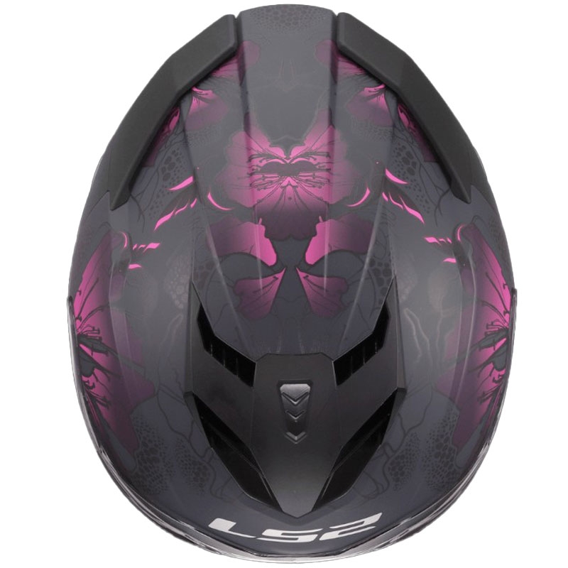 Casco integral de moto LS2 FF818 Storm III Burst negro-rosa