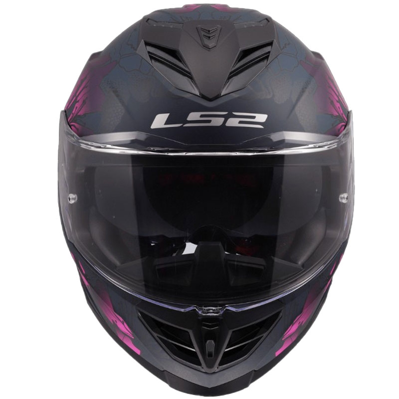 Casco integral de moto LS2 FF818 Storm III Burst negro-rosa