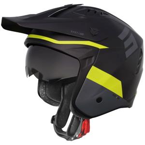 Casco de moto Shot Jump Tricks negro-fluo amarillo
